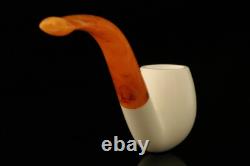 Bent Billiard Block Meerschaum Pipe with fitted case M1667