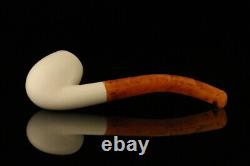 Bent Billiard Block Meerschaum Pipe with fitted case M1667