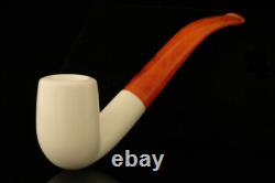 Bent Billiard Block Meerschaum Pipe with fitted case M1790