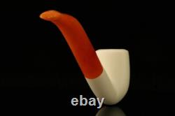 Bent Billiard Block Meerschaum Pipe with fitted case M1790