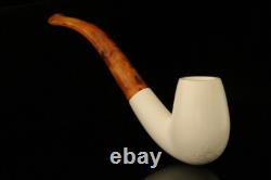 Bent Billiard Block Meerschaum Pipe with fitted case M1851