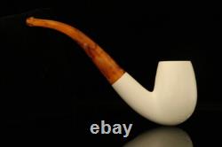 Bent Billiard Block Meerschaum Pipe with fitted case M1851