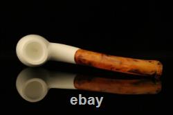 Bent Billiard Block Meerschaum Pipe with fitted case M1851