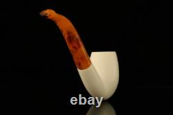 Bent Billiard Block Meerschaum Pipe with fitted case M1851