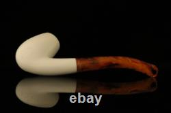Bent Billiard Block Meerschaum Pipe with fitted case M1851