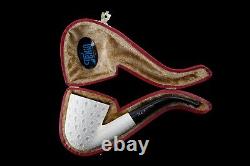 Bent Dublin Pipe By Tekin-new-block Meerschaum Handmade W Case#1566