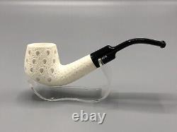 Bent Pipe By Tekin-new-block Meerschaum Handmade W Case#1737 Army Pocket Case