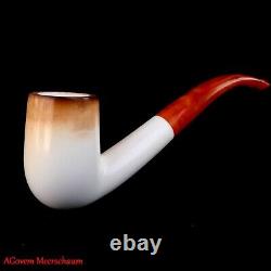 Billiard AGovem Block Meerschaum Smoking Pipe, Carved Pipe, Tobacco Pipe, AGM-797