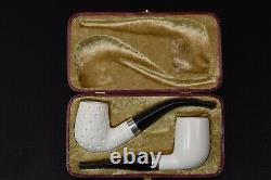 Billiard Bent Set Of 2 Pipes Block Meerschaum New Handmade W Case#836