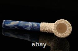 Billiard Block Meerschaum Pipe with custom case 13996