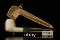 Billiard Block Meerschaum Pipe with fitted case M1659