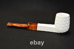 Billiard PIPE-BLOCK MEERSCHAUM-NEW-HAND CARVED W Case#463