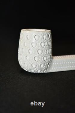 Billiard PIPE-BLOCK MEERSCHAUM-NEW-HAND CARVED W Case#463