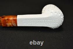 Billiard PIPE-BLOCK MEERSCHAUM-NEW-HAND CARVED W Case#463