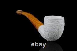 Block Classic Meerschaum Pipe hand carved smoking pipe tobacco pfeife with case