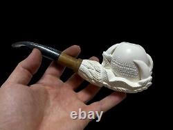 Block Meerschaum Dragon Claw Pipe. Large Size Master Carver Hilmi Çay