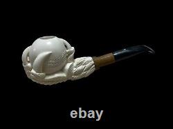 Block Meerschaum Dragon Claw Pipe. Large Size Master Carver Hilmi Çay