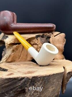 Block Meerschaum Dublin Amber Smooth Finish Smoking Pipe