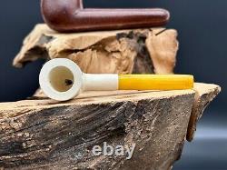 Block Meerschaum Dublin Amber Smooth Finish Smoking Pipe