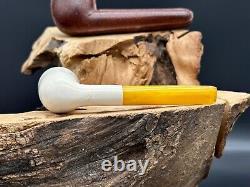 Block Meerschaum Dublin Amber Smooth Finish Smoking Pipe