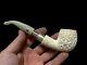 Block Meerschaum Flower Design 925k Silvery Pipe Master Carver Hilmi Çay