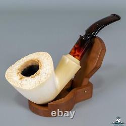 Block Meerschaum Freehand Plateau Top Saddle Stem 9mm