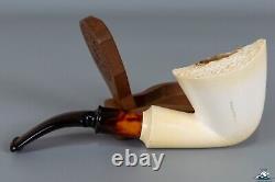 Block Meerschaum Freehand Plateau Top Saddle Stem 9mm