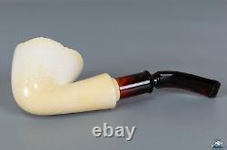 Block Meerschaum Freehand Plateau Top Saddle Stem 9mm