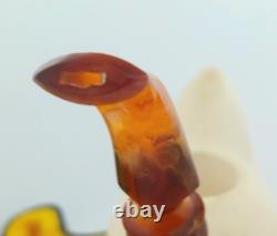 Block Meerschaum Hand Carved Turkish Erotic Pipe withCase
