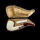 Block Meerschaum Pipe 925 Silver Smoking Tobacco Pipe With Tamper W Case Md-346