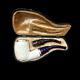 Block Meerschaum Pipe 925 Silver Unsmoked Smoking Tobacco Pipe W Case Md-348