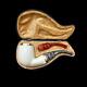 Block Meerschaum Pipe 925 Silver Unsmoked Smoking Tobacco Pipe W Case Md-365