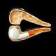 Block Meerschaum Pipe 925 Silver Unsmoked Smoking Tobacco Pipe W Case Md-381