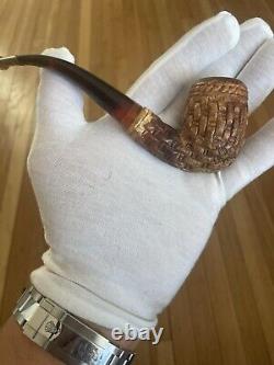 Block Meerschaum Pipe Basket weave great color