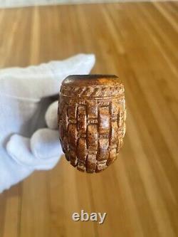 Block Meerschaum Pipe Basket weave great color