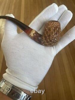 Block Meerschaum Pipe Basket weave great color