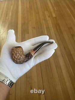 Block Meerschaum Pipe Basket weave great color