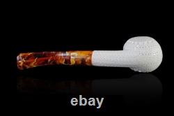 Block Meerschaum Pipe Engraving hand carved smoking tobacco with case MD-4