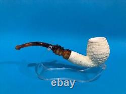 Block Meerschaum Pipe Tobacco best hand carved smoking pfeife with case