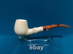 Block Meerschaum Pipe best hand carved tobacco smoking pfeife wth case