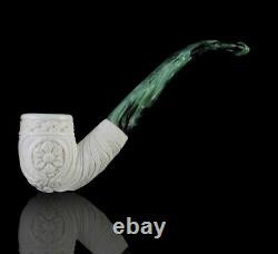 Block Meerschaum Pipe classic Turkish carving smoking tobacco with case MD-41