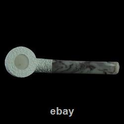 Block Meerschaum Pipe hand carved smoking tobacco with case D-74