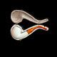Block Meerschaum Pipe Hand-carved Unsmoked Smoking Tobacco Pipe W Case Md-388