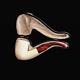 Block Meerschaum Pipe Handcarved New Smoking Tobacco Pipe Unsmoked W Case Md-403