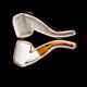 Block Meerschaum Pipe Handcarved New Smoking Tobacco Pipe Unsmoked W Case Md-409