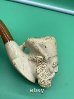 Block Meerschaum. Real Amber. Vintage Smoking Pipe