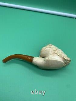 Block Meerschaum. Real Amber. Vintage Smoking Pipe