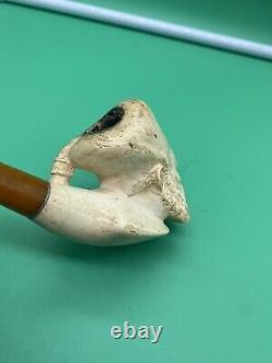 Block Meerschaum. Real Amber. Vintage Smoking Pipe