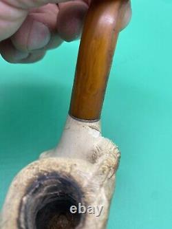 Block Meerschaum. Real Amber. Vintage Smoking Pipe
