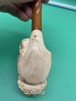 Block Meerschaum. Real Amber. Vintage Smoking Pipe